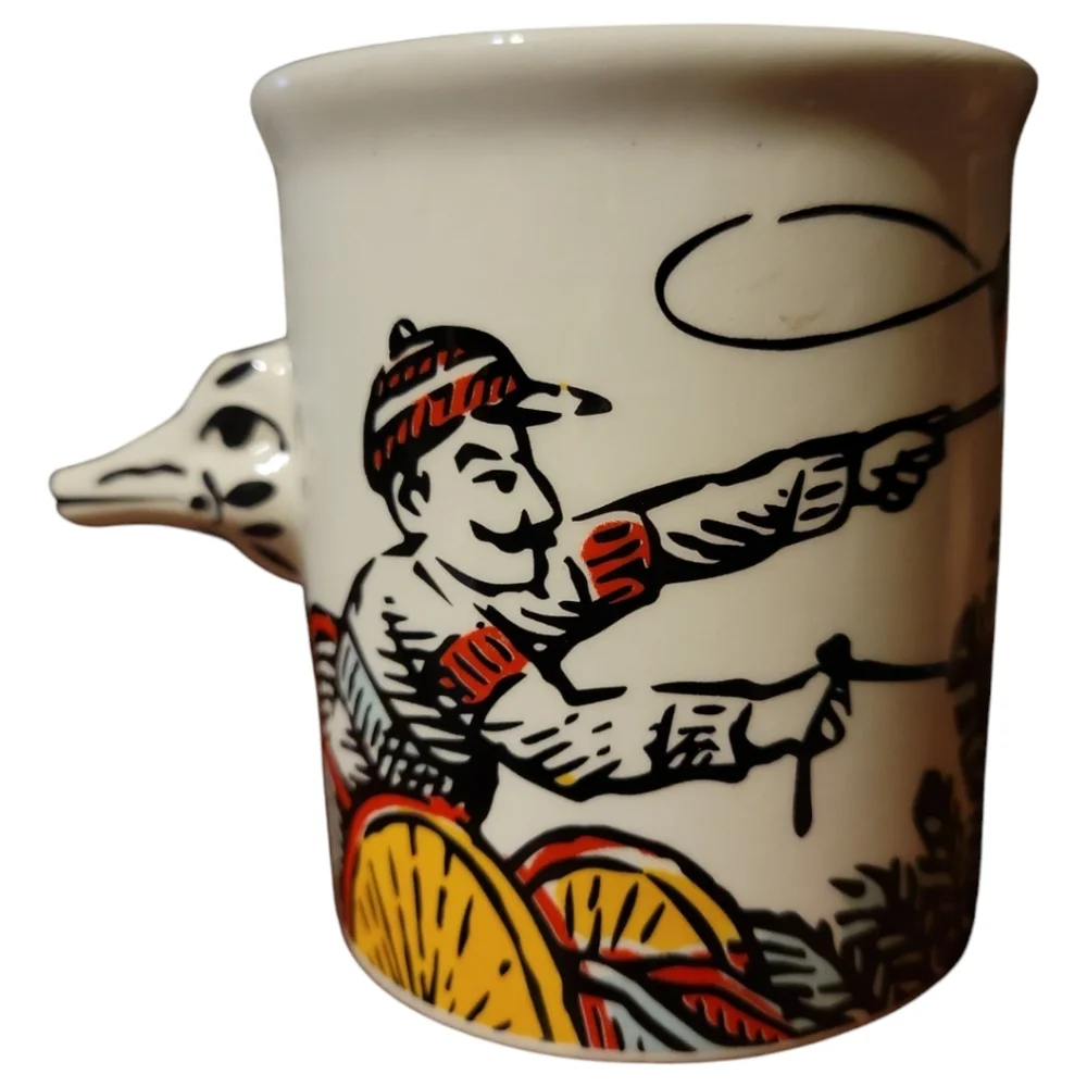 Vtg Shanky's Shireman Whip Cup Mug Racing Ostrich Celtic IRISH LIQUOR Spirits